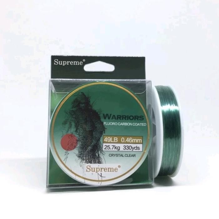 Senar Pancing Tahan Gesekan Mudah Tenggelam Warriors 240Yds/330Yds Fluorocarbon Coated Laut