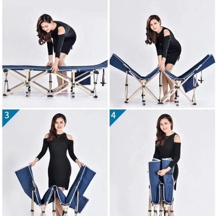 Velbed Lipat Kursi Kasur Lipat Outdoor Portable Folding Bed