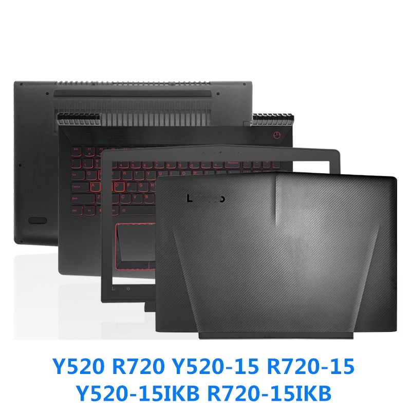 Laptop LCD Back Cover/Front Bezel/Hinges/Palmrest/Bottom Case For Lenovo Legion Y520 R720 Y520-15 R7