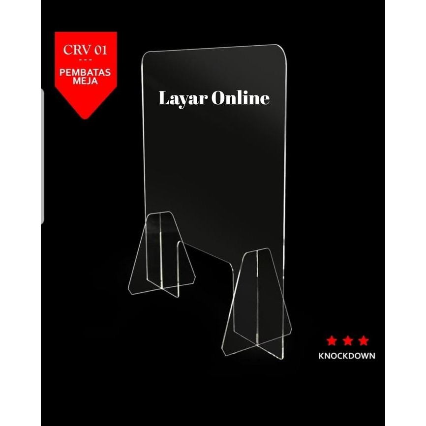 

Murah Sekat Acrylic 3Mm 60 X 60Cm Meja Partisi Teller Kasir