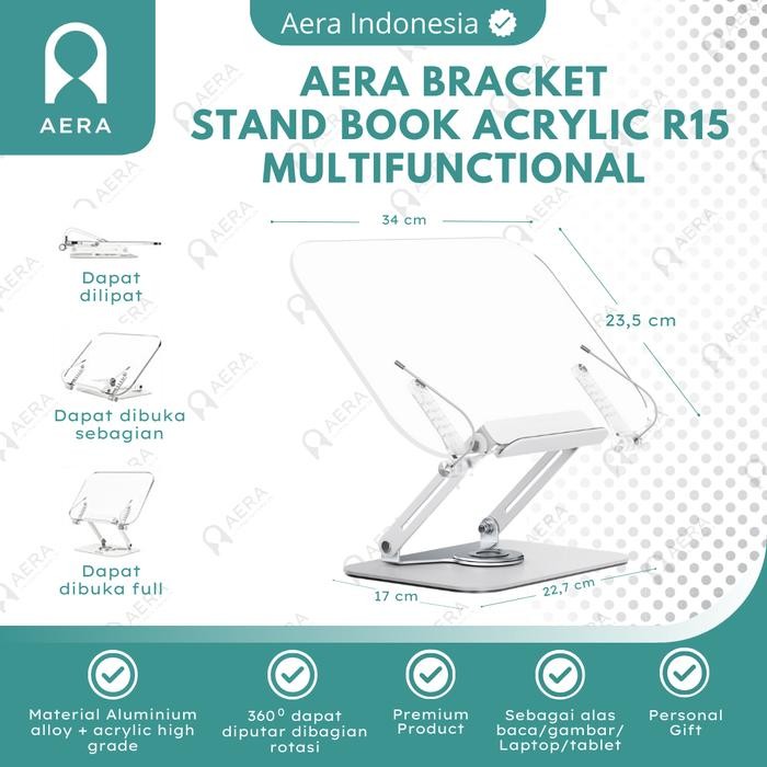 Aera Stand Buku Holder - Stand Buku Dan Laptop - Alas Laptop Alas Baca Stand Buku Estetik R15