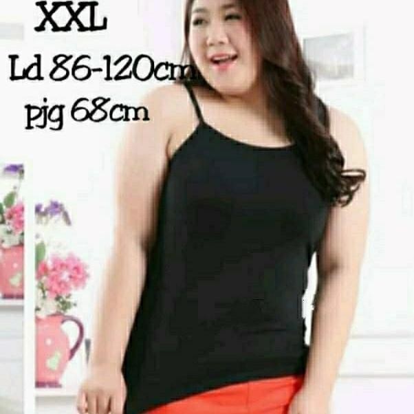 87Q5 Singlet Dalaman Jumbo / Tangtop Wanita Jumbo /Tanktop Jumbo Tali Kecil