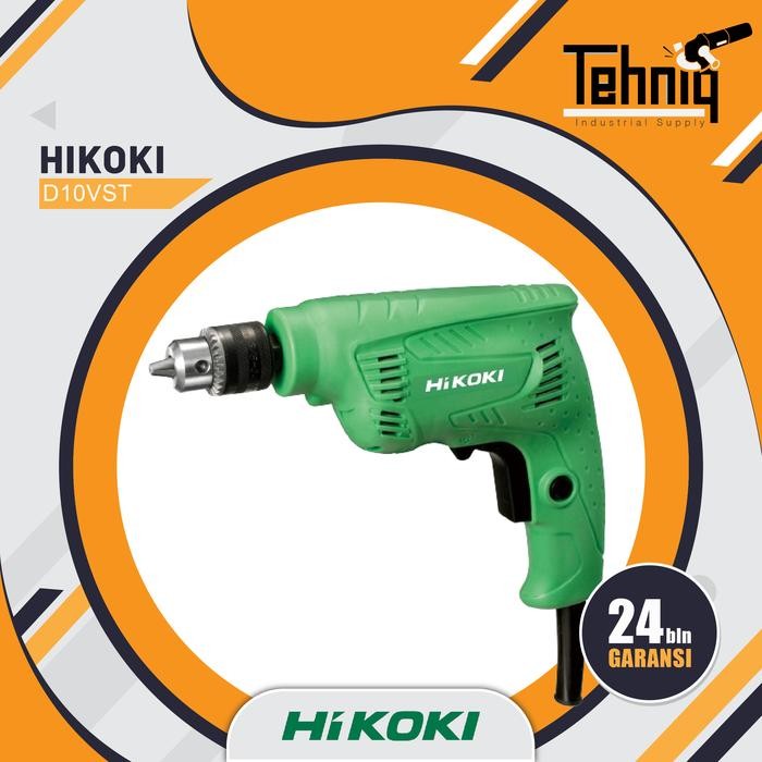 Hikoki Mesin Bor Listrik D10Vst 10Mm / Electric Drill 10Mm Reversible Hikoki D 10 Vst