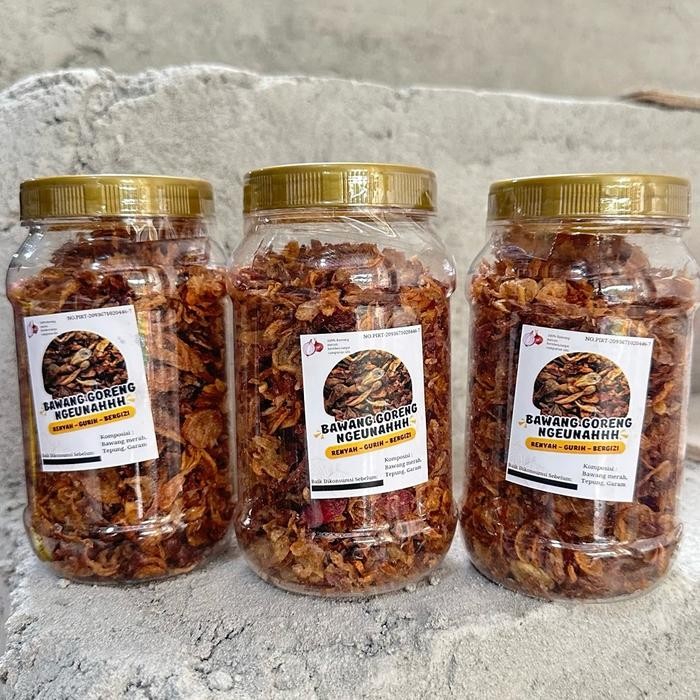 

(Rdm) - Bawang Goreng 3 Toples - Premium - Spesial Bawang Brebes