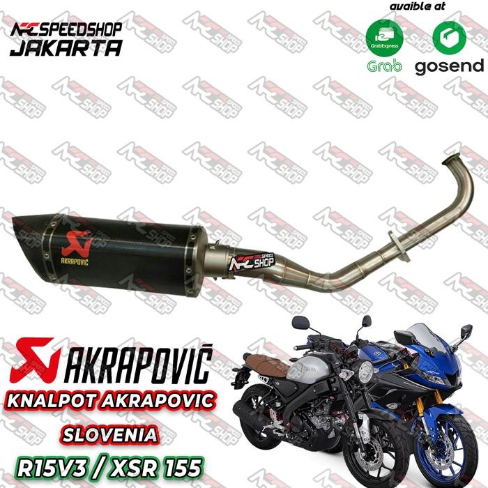 Knalpot Akrapovic R15 V3 XSR 155 Fullsystem Slovenia (Header custome)