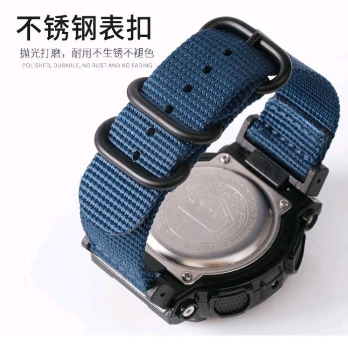 Tali Strap Kanvas Nato Jam Tangan Casio G-Shock 16Mm Gshock Ga110 Dw5600