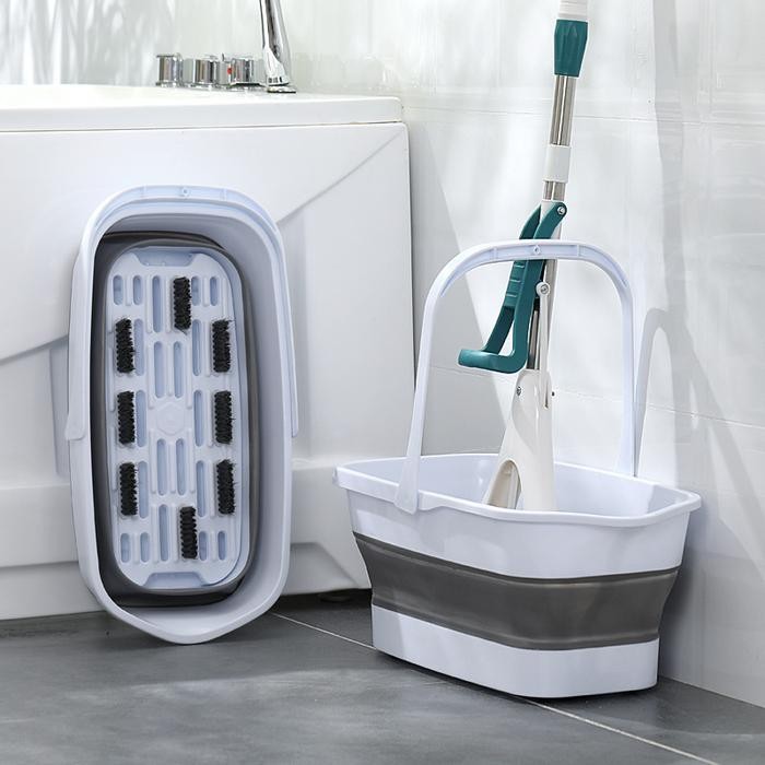 Ember Baskom Lipat Persegi Kotak Pel Lantai Laundry Besar Serbaguna