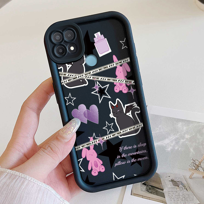 Casing Hp untuk OPPO A15 A15s A35 4G Case ponsel kartun wanita kreatif yang lucu Kasing trendi dan s