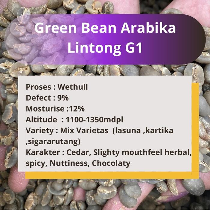 

NWFK Green Bean Kopi Mentah Arabika Lintong G1 1Kg