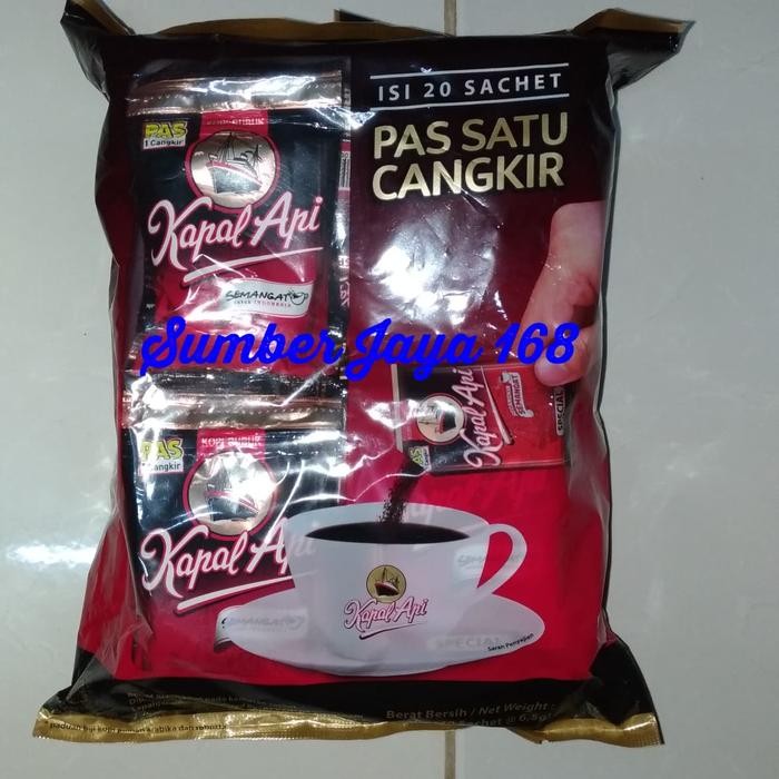 

8SXE Kopi Kapal Api Special (Tanpa Gula) Isi 20 Sachet @ 6,5G