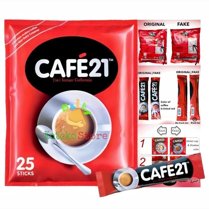 

8SXE Cafe 21 No Sugar / Kopi Cafe21 Instant Coffee Mix 2 In 1 300Gr