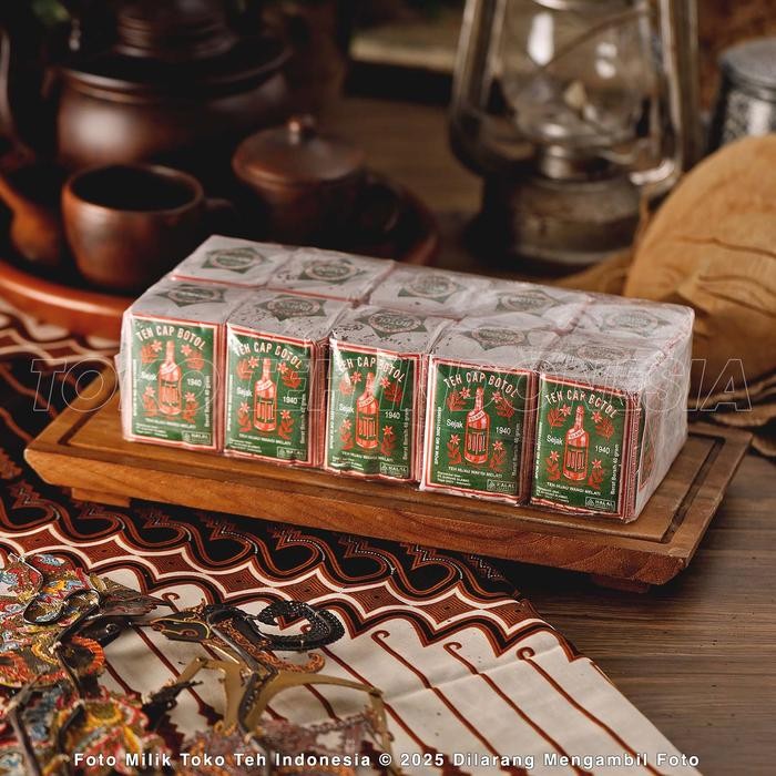 

8SXE Teh Indonesia - Cap Botol Hijau 40Gr 1 Bal Indonesian Jasmine Tea Teh Tubruk