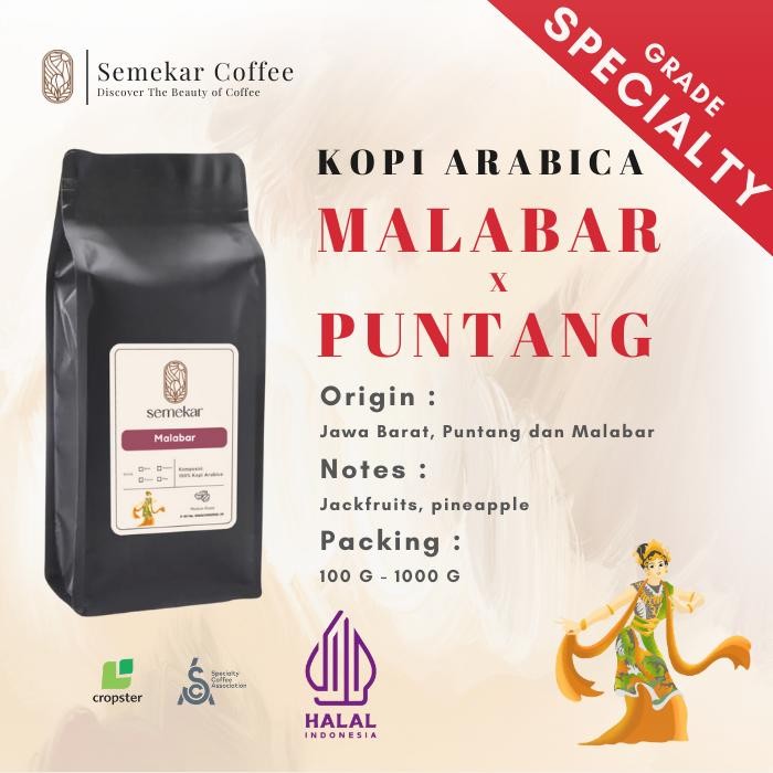 

8SXE Semekar Coffee - Kopi Arabica Malabar X Puntang Natural Anaerob Specialty Roasted