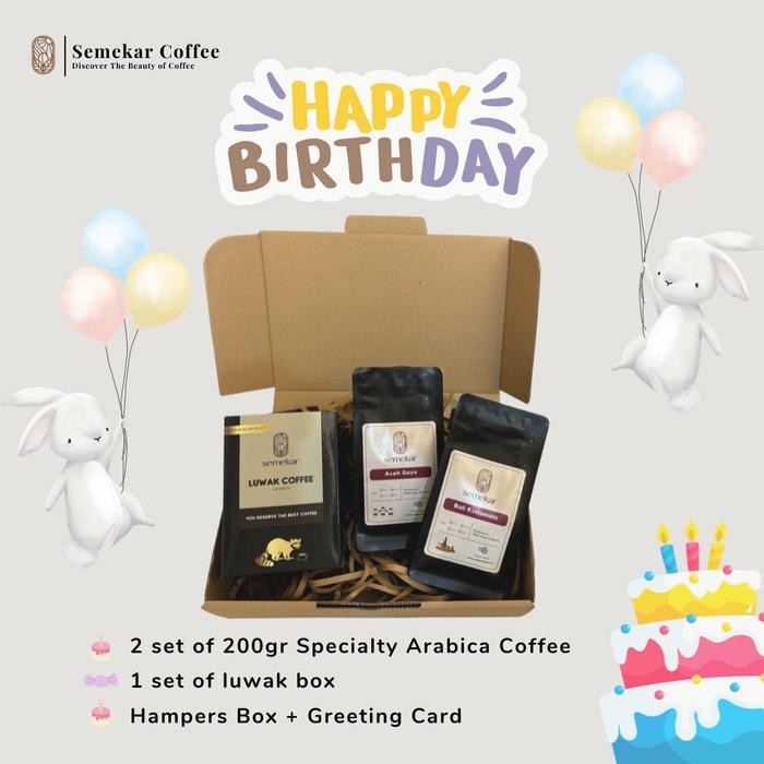 

8SXE Kopi Gift Box Hampers Natal Luwak Box + 2 Varian Arabica Specialty