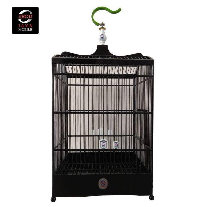 Sangkar Kandang Burung Kenari Ijo Kotak Ebod Jaya Hitam No 3