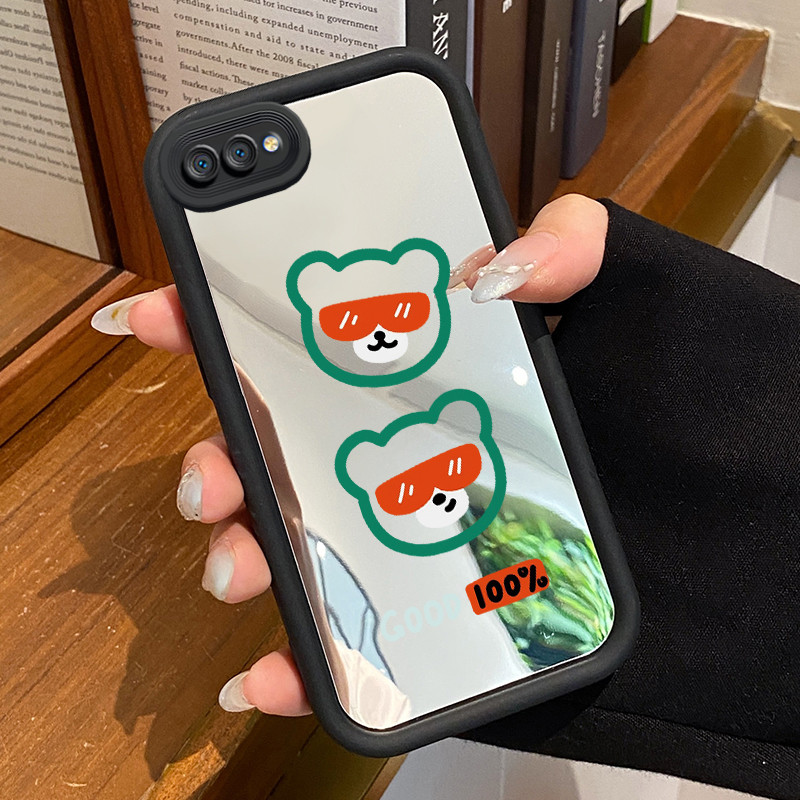 Casing Hp Realme C2 Realme C2s OPPO A1K Case Casing HP pola Beruang keren Kesing Cesing cermin Kasin
