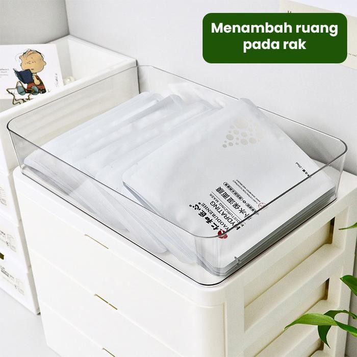 (Expert) Organizer Laci Bening Acrylic Kotak Penyimpanan Kulkas Organizer Laci Organizer