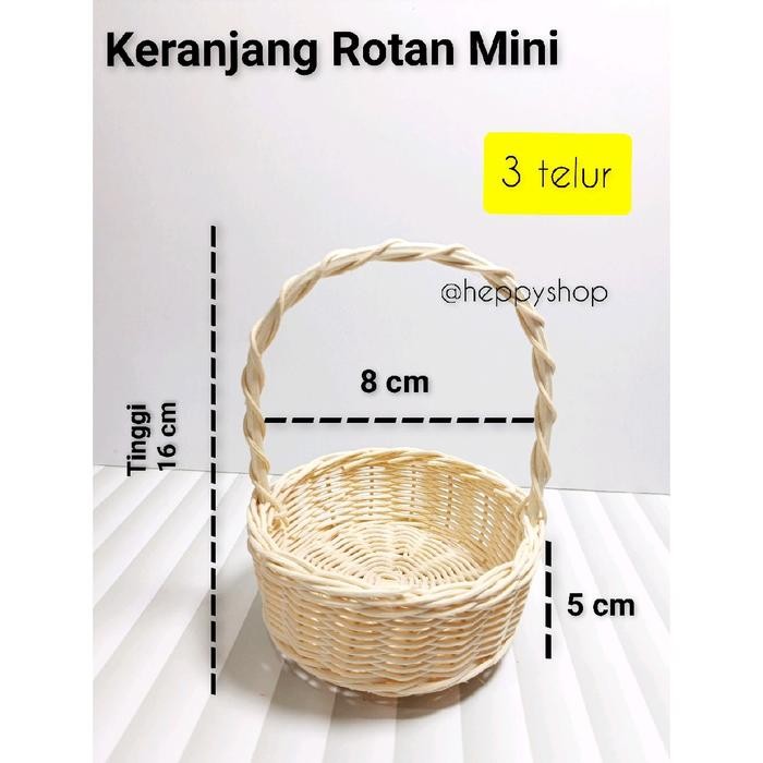 (Expert) Keranjang Rotan Mini Keranjang Telur Paskah Mini Keranjang Mini