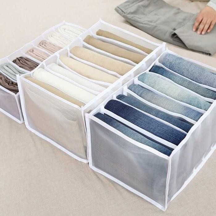 (Expert) U-Living Storage Box Baju Pakaian Sekat Jeans Tempat penyimpanan Pakaian Sekat Laci