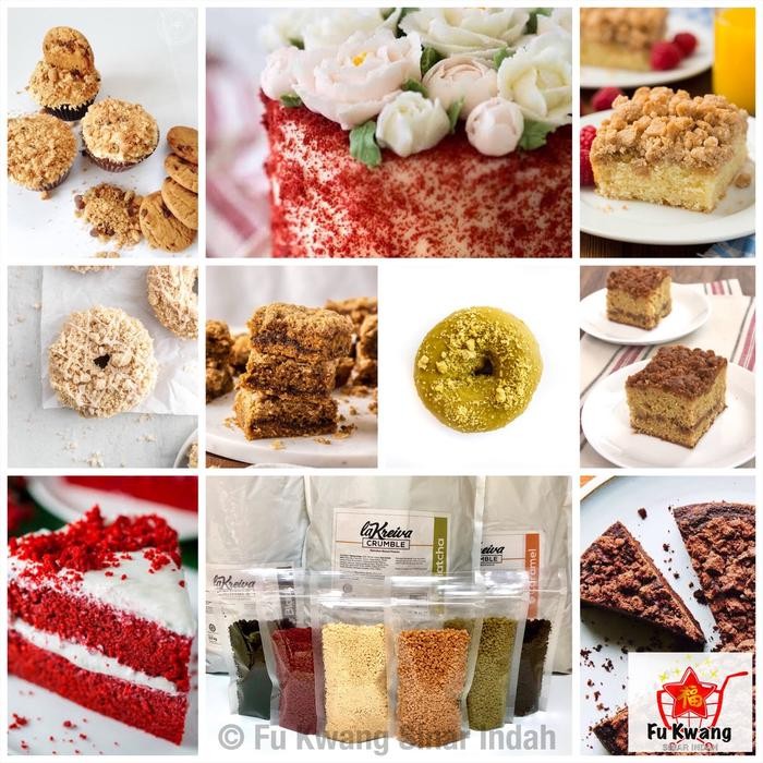 

(Rnd) - La Kreiva Cookie Crumble Crumb Topping Donat Repack 250 Gram