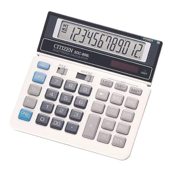 

(Gln) - Kalkulator Citizen Type Sdc 868 L - Calculator Citizen 12 Digit 868 L