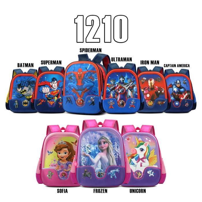 (Meila) Tas Anak Tk 1210 - 12 Inch Tas Ransel Sekolah Cartoon Karakter