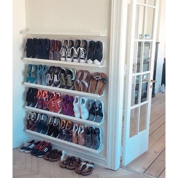 (Expert) Rak Sepatu Dinding Kayu Minimalis serbaguna