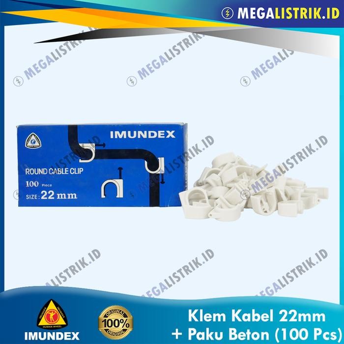 

Terbaru Laris! Imundex Klem Kabel 22mm + Paku Beton ( 100 Pcs ) / Klip Kabel / Round Cable Clip Ukuran 22 mm Per Pack Low Price