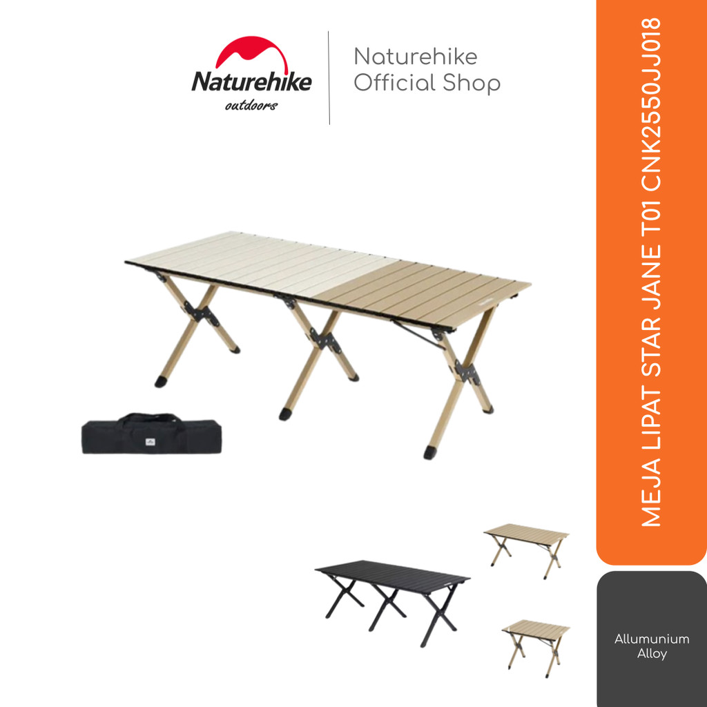 MEJA LIPAT EGG ROLL OUTDOOR GLAMPING / CAMPING PORTABLE ALUMINIUM T01 NATUREHIKE CNK2550JJ018