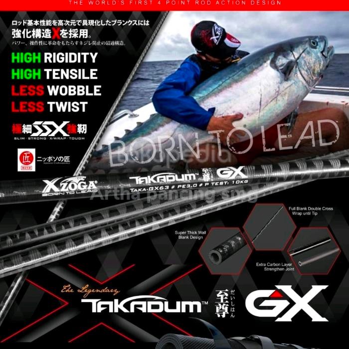 bahan joran carbon xzoga taka gx