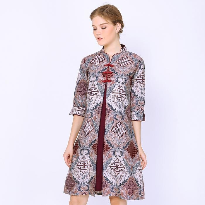 My Aksa Batik Wanita Dress Furing Claressa Mahatma *