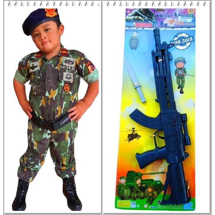 ASLI Baju Polisi Brimob Loreng Kostum Brimob loreng Baju Profesi Brimob READY STOCK