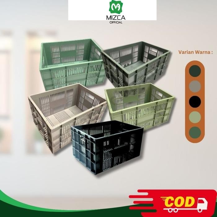 MIZCA < ONLY > Krat 50 Liter Keranjang 1 PCS RANDOM Warna Krat Piring Buah Keranjang Pakaian Krat