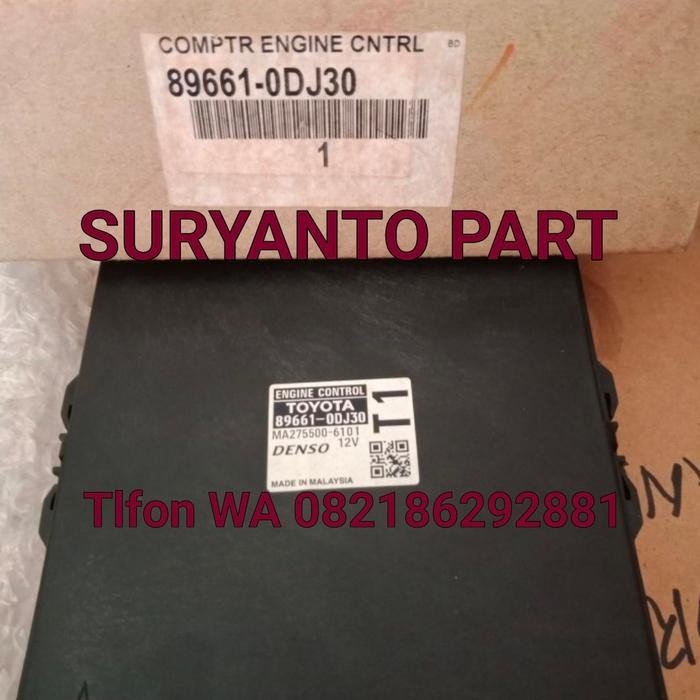 TERLARIS Ecu Komputer Computer Engine Mesin Toyota Etios 89661-0DJ30(Original)