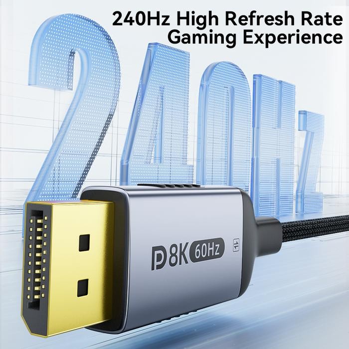 

Type C to DisplayPort 2.1 Cable 8K@60Hz 4K@144Hz Bi-directional DP to USB-C for Thunderbolt 4/3 for