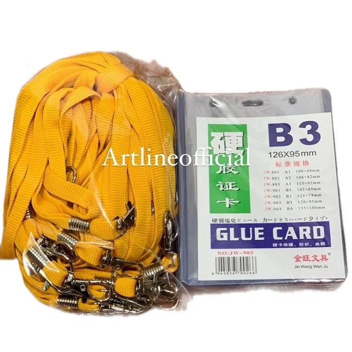 

Bundling 20 Pcs ID card B3+ 20 Pcs Tali ID card Kait 1 cm