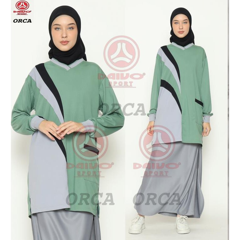 SURCA Setelan Baju Senam Muslimah Rok Celana / Model Celana Rok Muslimah Setelan Olahraga