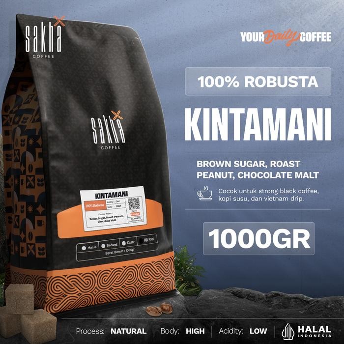 

Terlaris - Biji Kopi Bubuk Robusta Bali Kintamani Coffee Beans Sakha Roastery 1Kg
