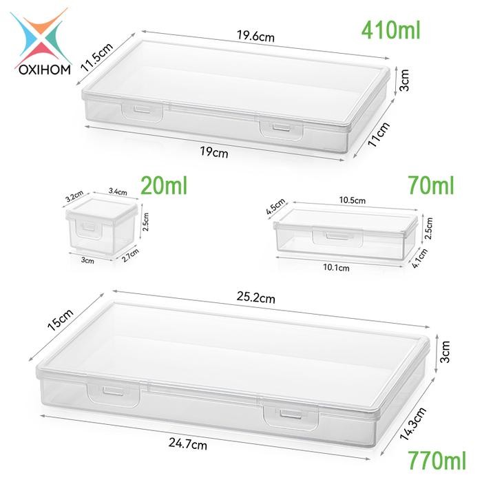 

Oxihom Kotak Penyimpanan Kotak Perhiasan Nail Art Kotak Obat Harian Plastik