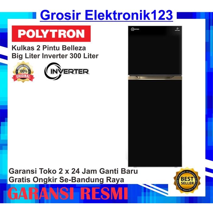 Kulkas Polytron 2 Pintu Belleza Big Liter Inverter 300 Liter Prm 431X