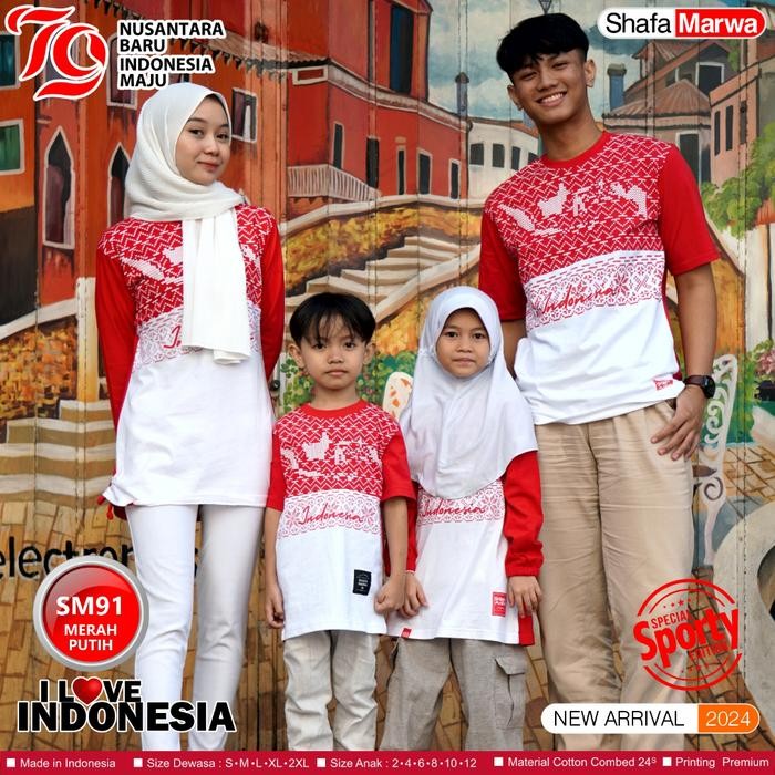 (Allthebest) Promo Agustus Baju Merah Putih Agustusan - Kaos Seragam Couple Edisi Kemerdekaan 17