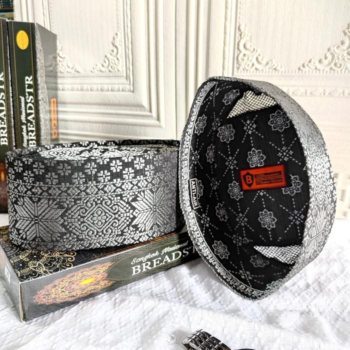 (Expert) Peci Songkok Kopiah songket Hitam Premium Asli Tenun Merk BREADSTR