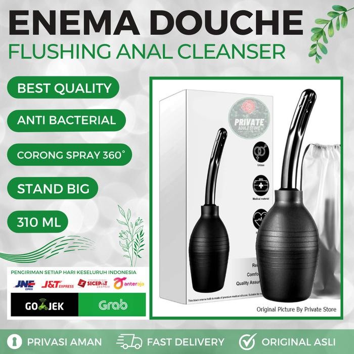 PREMIUM ENEMA DOUCHE WATER FLUSHING ANAL CLEANSER - Stand Big Size Corong Spray 310 ML Alat