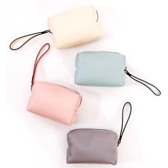 Pouch Wanita Kulit Asli/Pouch Kulit/Pouch Make up - Pastelicious Pouch