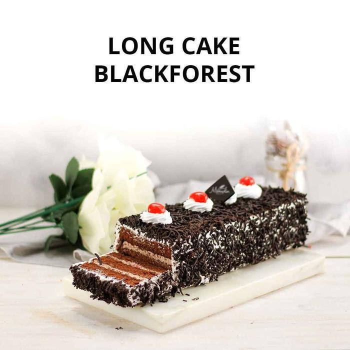 

OR6T Momolin Bakery Long Cake Black Forest - Bolu Gulung Roll Cake - Kue