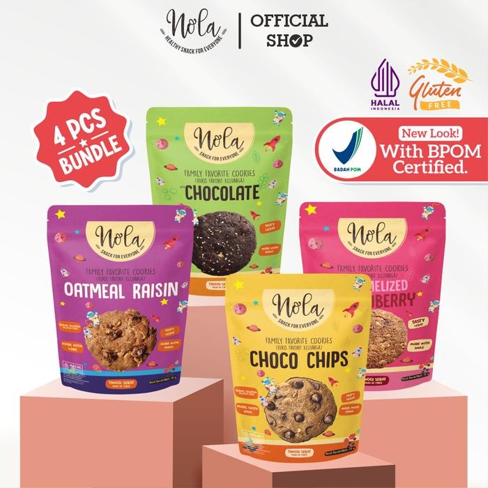 

OR6T Nola Gluten Free Cookies Paket 4 Varian Rasa