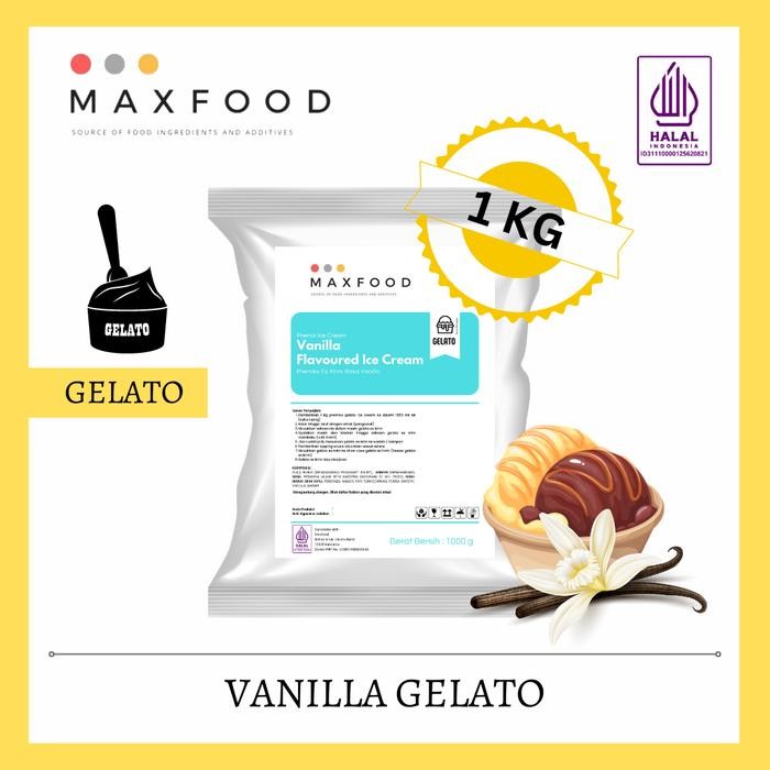 

OR6T Maxfood - Gelato Powder Vanilla / Bubuk Gelato Rasa Vanilla 1 Kg