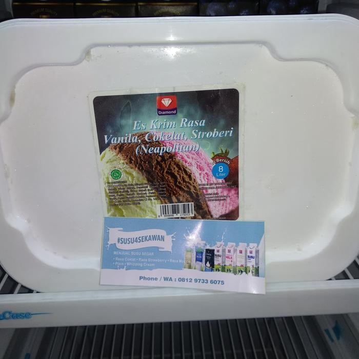 OR6T Ice Cream Diamond / Es Krim 8 Liter - Neopolitan (3 Rasa)