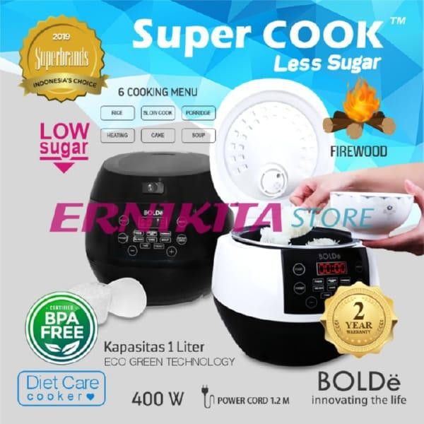 Super Cook Less Sugar Rice Cooker 1L Digital Healthy Steam Anti Lengket 400W