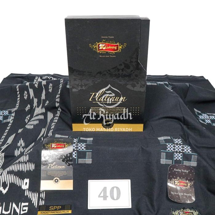 SIAPKIRIM Sarung KETJUBUNG PLATINUM Gold Motif SPP Songket Pancingan Polos Hitam Putih READY STOCK